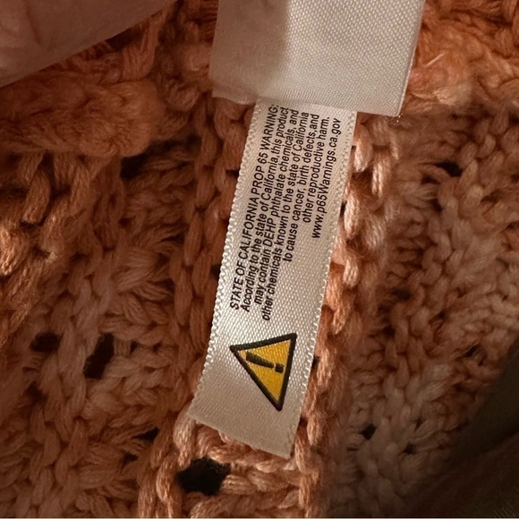 Peach Love Super Soft Tie-dye Chunky Knit Open Front Oversized Boho Cardigan S - Picture 12 of 12